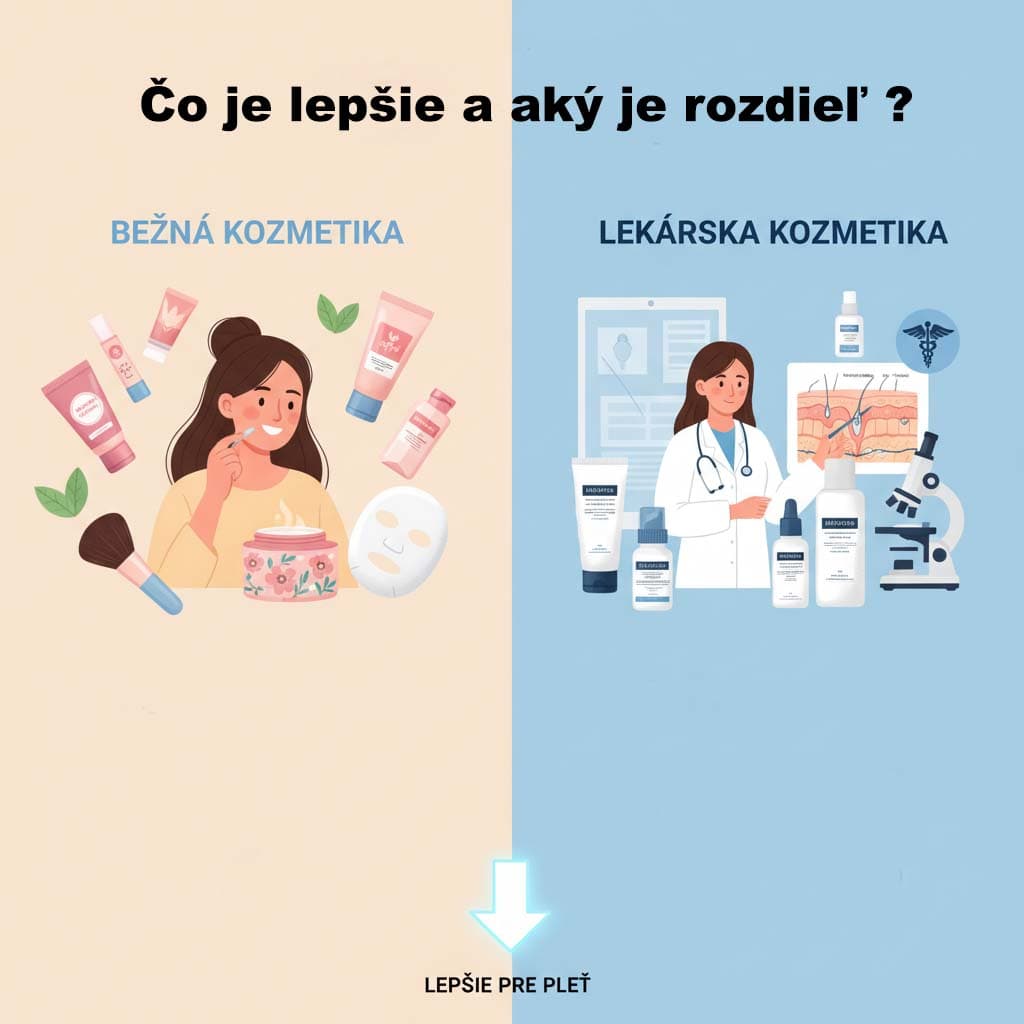 lekárska kozmetika vs bežná kozmetika porovnanie
