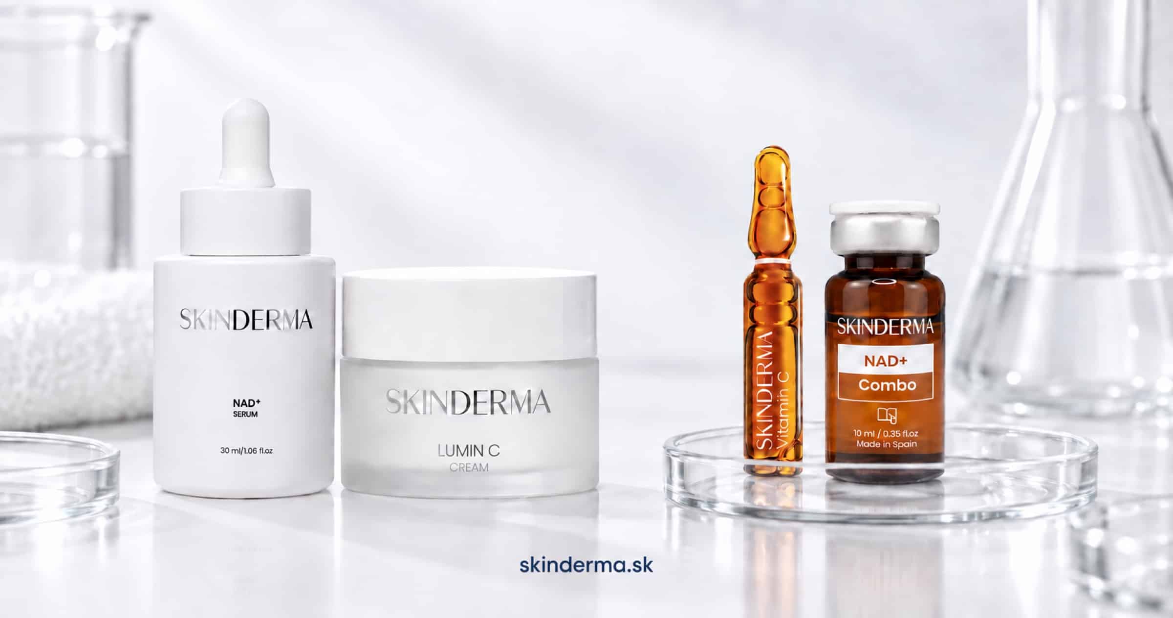 Reálne produkty Skinderma pre domácu a profesionálnu starostlivosť